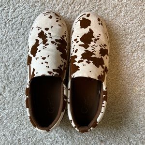Cow print sneakers